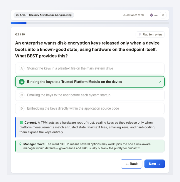 Domain8 adaptive quiz